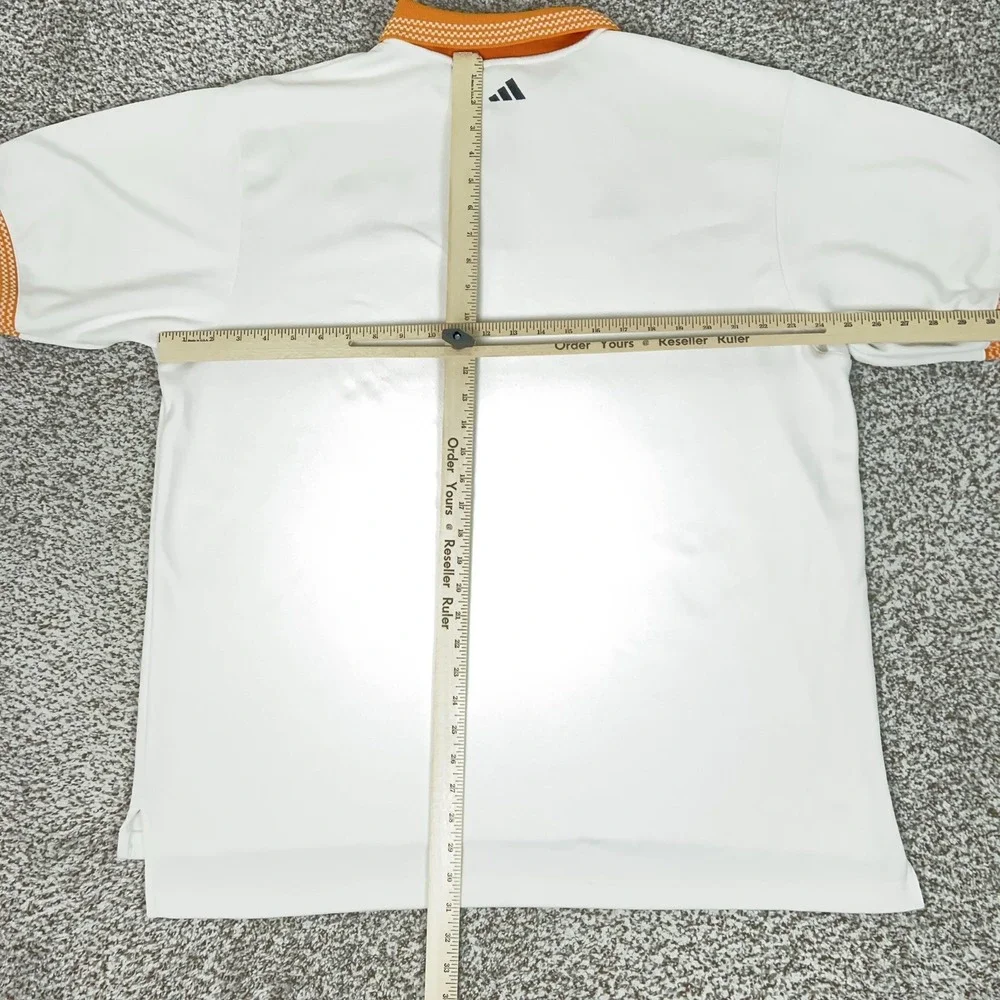 Vintage Tennessee Volunteers Shirt Men XL White Orange NCAA Adidas Polo Football